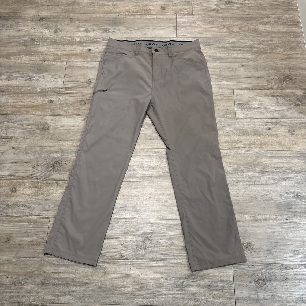 Orvis Tech Pants Hiking Trek Zip Cargo Mens 36x30Stretch Water Repellent Pocket